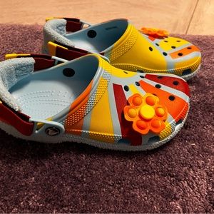 CROCS Clog-Ladies7-Adjustable-Terrycloth accent-NEW-Retired style- Adorable